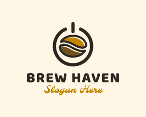 Coffee House - Power Coffee Bean logo design
