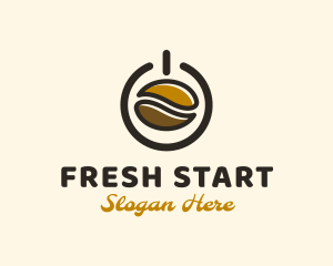 Reset - Power Coffee Bean logo design