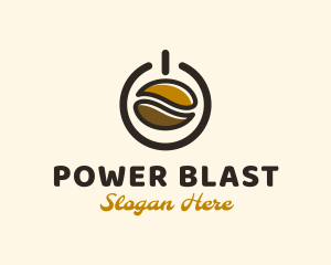 Power Coffee Bean logo design