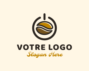 Snack - Power Coffee Bean logo design