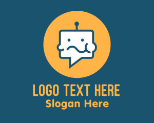 Messaging App - Eating Chat Robot logo design