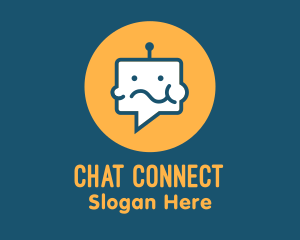 Chat - Eating Chat Robot logo design