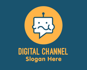 Channel - Eating Chat Robot logo design