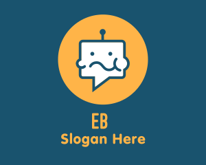 Eating Chat Robot logo design