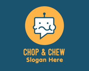 Eating Chat Robot logo design