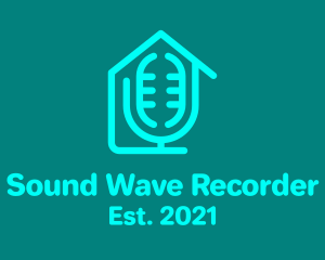 Home Podcast Record  logo design