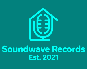 Record - Home Podcast Record logo design