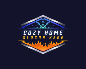 Cooling Heating Air Conditioner logo design