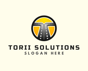 Logistics Road Highway logo design