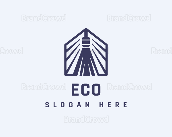 Broom Cleaning Home Logo