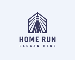 Broom Cleaning Home logo design