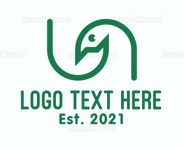 Green Bird Outline Logo