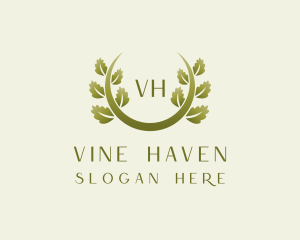 Elegant Vine Foliage logo design