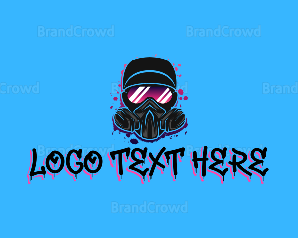 Gas Mask Graffiti Logo