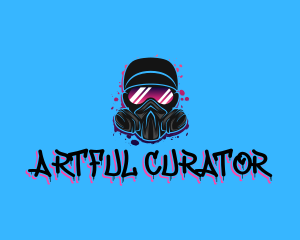 Gas Mask Graffiti  logo design