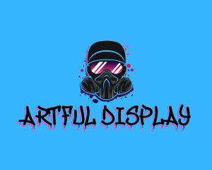 Gas Mask Graffiti  logo design