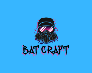 Gas Mask Graffiti  logo design