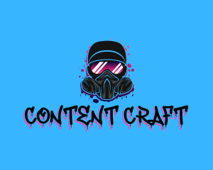 Gas Mask Graffiti  logo design