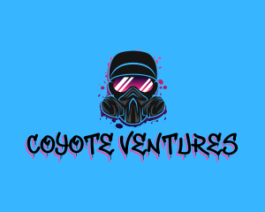 Gas Mask Graffiti  logo design