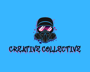 Gas Mask Graffiti  logo design