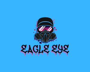 Gas Mask Graffiti  logo design