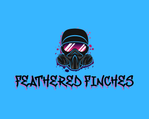 Gas Mask Graffiti  logo design