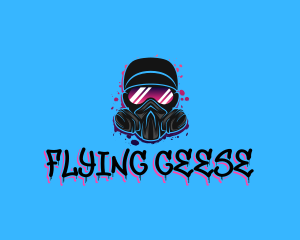 Gas Mask Graffiti  logo design