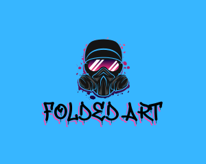 Gas Mask Graffiti  logo design