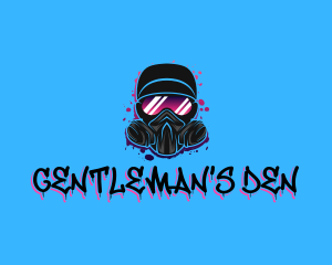 Gas Mask Graffiti  logo design