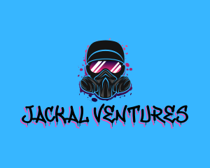 Gas Mask Graffiti  logo design