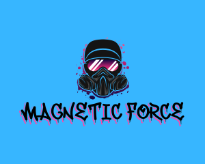 Gas Mask Graffiti  logo design