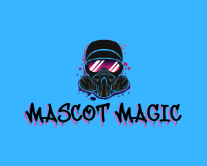 Gas Mask Graffiti  logo design