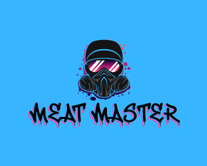 Gas Mask Graffiti  logo design