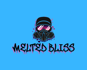 Gas Mask Graffiti  logo design