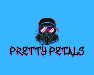 Gas Mask Graffiti  logo design