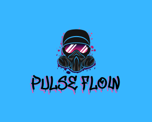 Gas Mask Graffiti  logo design