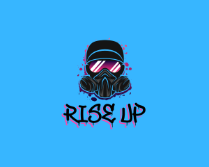 Gas Mask Graffiti  logo design