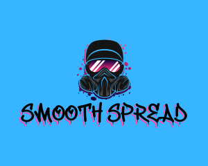 Gas Mask Graffiti  logo design