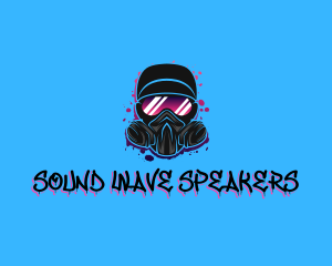 Gas Mask Graffiti  logo design