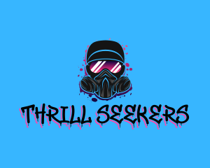 Gas Mask Graffiti  logo design