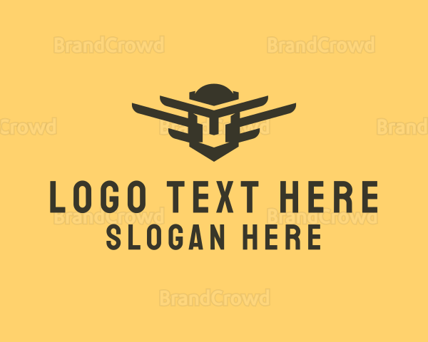 Winged Spartan Helmet Logo