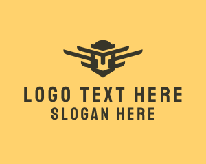 Airforce - Winged Spartan Helmet logo design