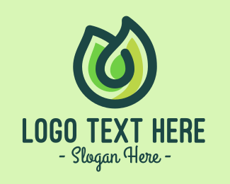 Unique Green Leaf logo design