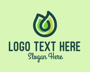 Negative Space - Environmental Nature Leaf logo design