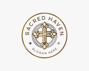 Religious Christian Cross logo design