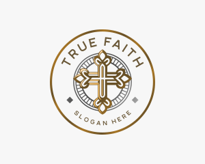 Belief - Religious Christian Cross logo design