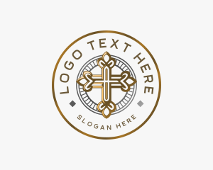 Religious Christian Cross Logo