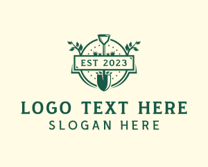 Leaf - Shovel Plant Garden logo design