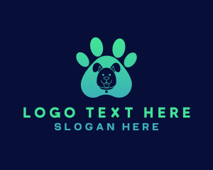 Groomer - Pet Dog Paw logo design