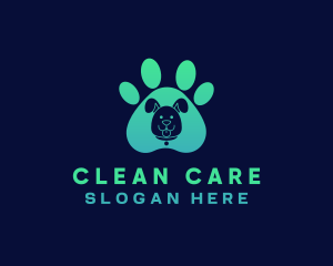 Pet Dog Paw logo design